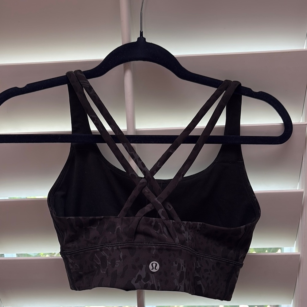 Lululemon Black Strappy Sports Bra - Picture 2 of 4
